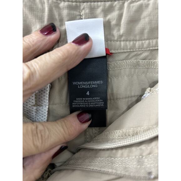 The North Face Womens Hiking Performance Trail Shorts Sz 4 Khaki Brown Gorpcore - Picture 8 of 16